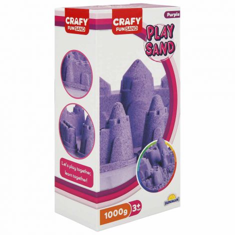 Nisip senzorial modelabil Fun Sand 1000 gr culoare Mov CRAFY CFS00002242 - imagine 7